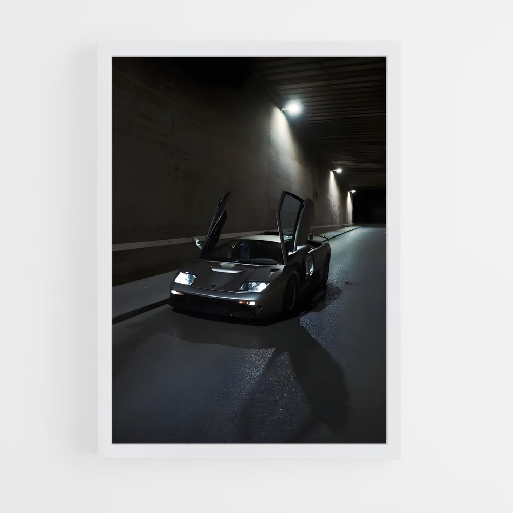 Poster Black Lamborghini (vue 3)